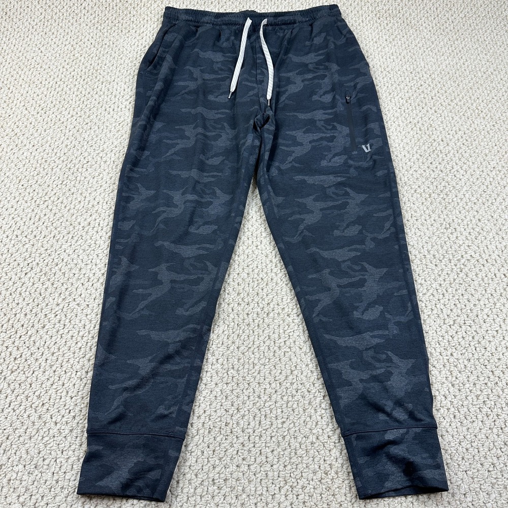 Vuori Pants Mens Large Black Camo Sunday Performance Stretch Joggers Sweatpants
